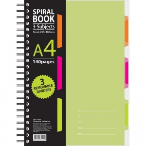 Бизнес-тетрадь А4 Attache Selection Spiral Book, 140 листов, клетка, на спирали, салатовая (230x298мм)
