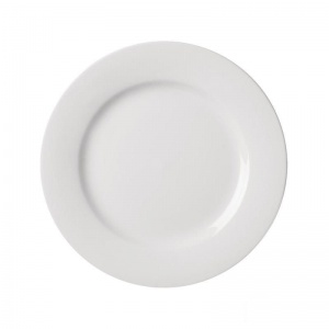 Тарелка обеденная Cameo Rim 235мм, фарфоровая, белая, 1шт.