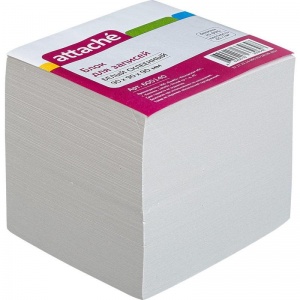Блок-кубик для записей Attache "Эконом", 90x90x90мм, белый, на склейке