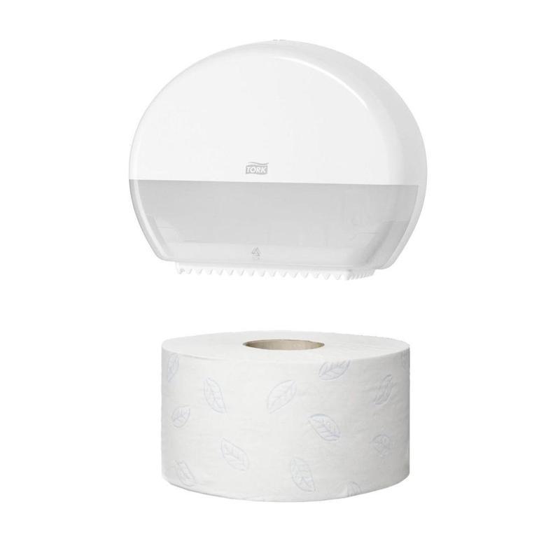 Бумага туалетная для диспенсера 2-слойная Tork T2 Advanced Mini, белая, 170м, 12 рул/уп (120231)