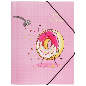 Папка на резинках пластиковая MESHU Donuts life (А4, 500мкм, до 400 листов) (MS_39560)