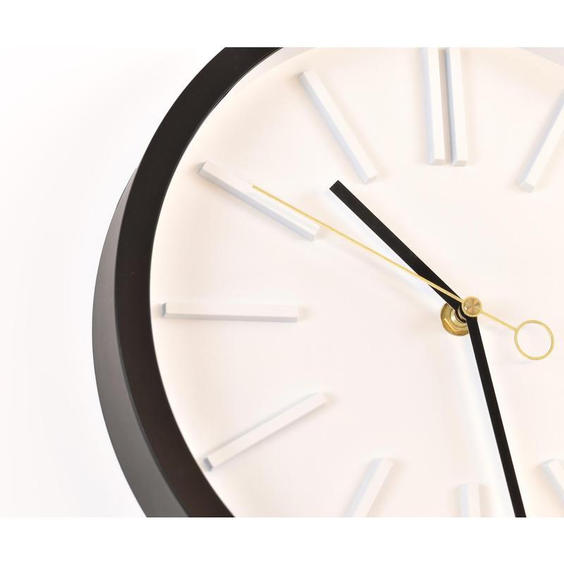 Часы настенные аналоговые Image Black plastic clock 79767, 25x25x4.5см