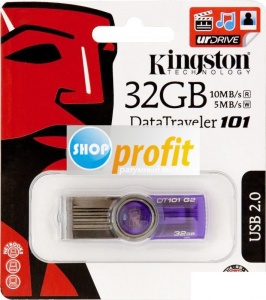 Флэш-диск USB 32Gb Kingston DataTraveler 101, фиолетовый (DT101G2/32Gb)