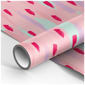 Бумага упаковочная глянцевая MESHU "Stylish pink", 90 г/кв.м, 70х100см (М100_41066)