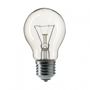 Лампа накаливания Philips A55 CL (75Вт, E27, грушевидная, прозрачная) белый, 1шт. (354594)