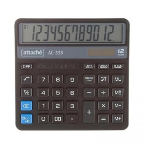 Калькулятор настольный Attache AС-333 (12-разрядный) черный