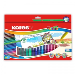 Набор фломастеров 24 цвета Kores Korellos (линия 2мм)