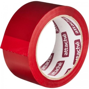 Клейкая лента (скотч) упаковочная Attache (48мм x 66м, 45мкм, красная), 6шт.