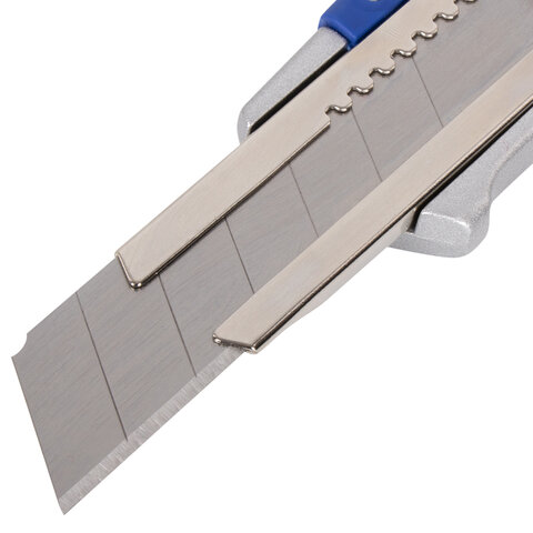 Нож универсальный мощный Brauberg Professional (ширина лезвия 25мм, металлический корпус) 2шт. (237448)