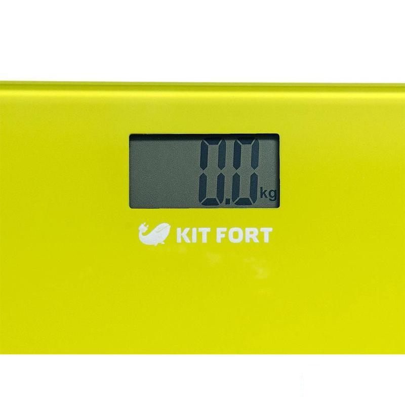 Весы напольные Kitfort KT-804-4, до 150кг, цвет желто-зеленый