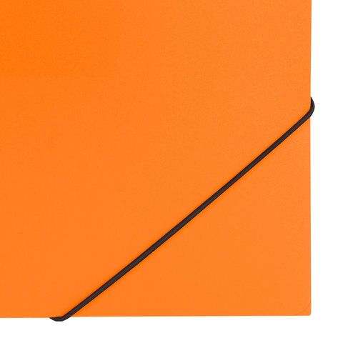 Папка на резинках пластиковая Brauberg Office (А4, до 300 листов) оранжевый (228084)