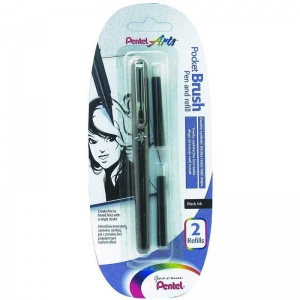 Ручка-кисть для каллиграфии Pentel Brush Pen (0.05-5мм)