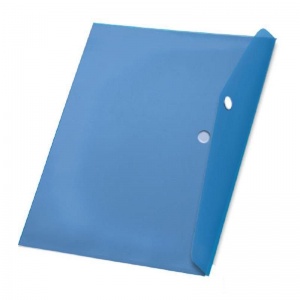 Папка-конверт на кнопке Expert Complete (А4, 180мкм, пластик) синяя, 20шт.