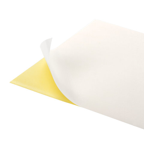 Бумага цветная офсетная самоклеящаяся Brauberg (10 листов, белая, 210х297мм) в пакете (129289)