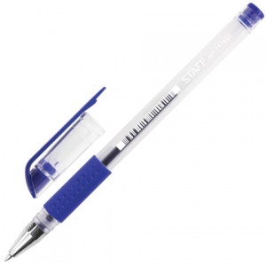 Ручка гелевая Staff (0.35мм, синий, резиновая манжетка) 36шт. (141822)