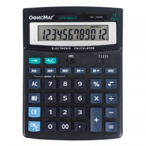Калькулятор настольный Офисмаг OFM-888-12 (12-разрядный) черный (OFM-888-12)