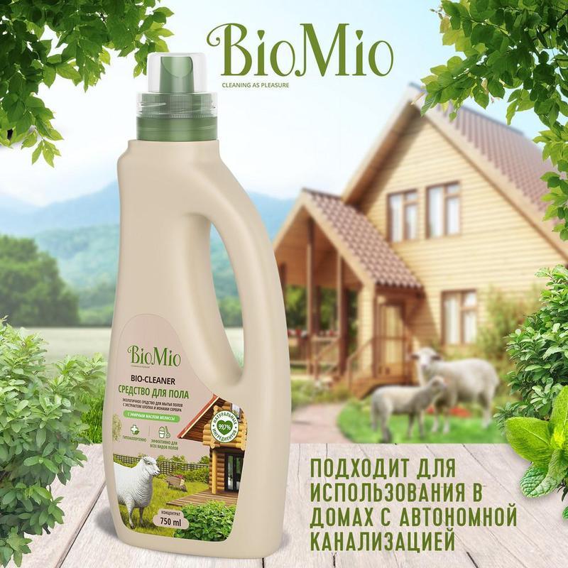 Средство для мытья полов BioMio Bio Cleaner Мелисса, 750мл, 8шт.