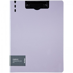 Папка-планшет с крышкой Berlingo Instinct (A4, пластик (полифом), до 100 листов) лаванда/черный (PPf_93203)
