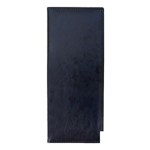Визитница карманная inФОРМАТ "Корсика" (на 96 визиток, вертикальная, полиуретан) темно-синяя