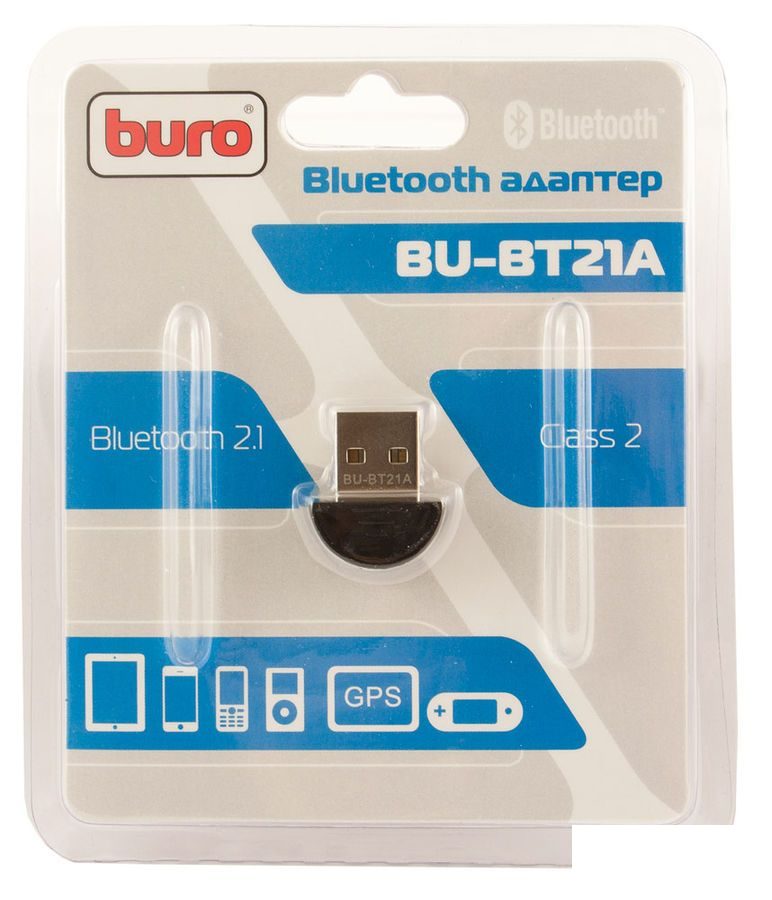 Сетевой адаптер Bluetooth Buro BU-BT21A +EDR, USB (BU-BT21A)