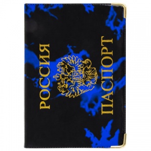 Обложка для паспорта Staff, тиснение "Герб", пвх, разные виды, 50шт. (237580)