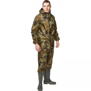 Костюм влагозащитный ПВХ Hunter WPL куртка/брюки, зеленый камуфляж (размер 44-46, рост 170-176)