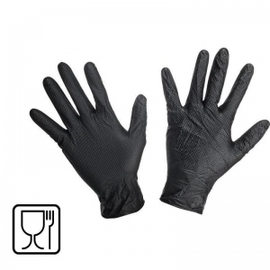 Перчатки одноразовые нитриловые КЩС Manipula Specialist Эксперт Техно, неопудренные, черные (размер L), 25 пар в упаковке (DG-025)