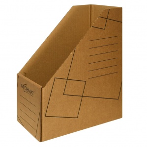 Лоток для бумаг вертикальный inФОРМАТ, 150мм, А4, картон, бежевый