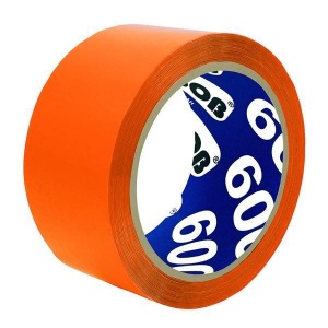 Клейкая лента (скотч) упаковочная Unibob 600 (48мм x 66м, 45мкм, оранжевая) (30274), 6шт.