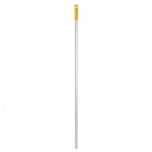 Ручка для щеток Метлана алюминиевая 140см, с желтым наконечником