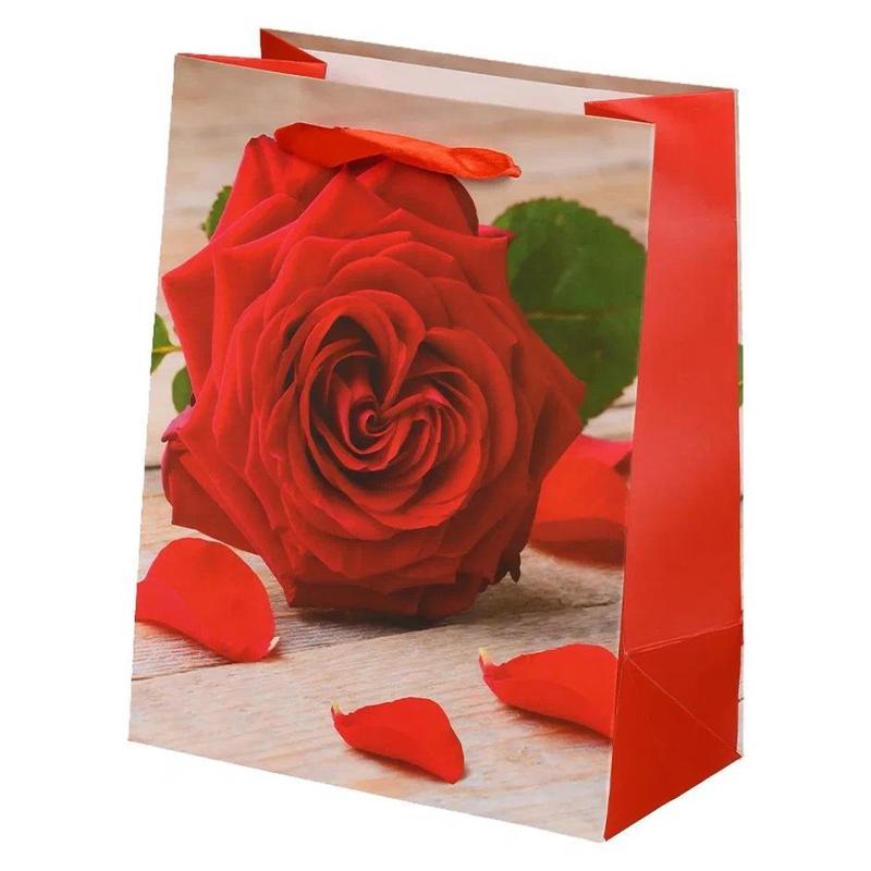 Пакет подарочный бумажный Розы, 45x32х12см