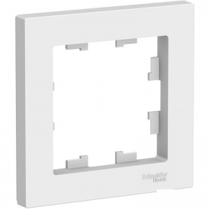 Рамка одноместная Schneider Electric AtlasDesign, белая, ATN000101)