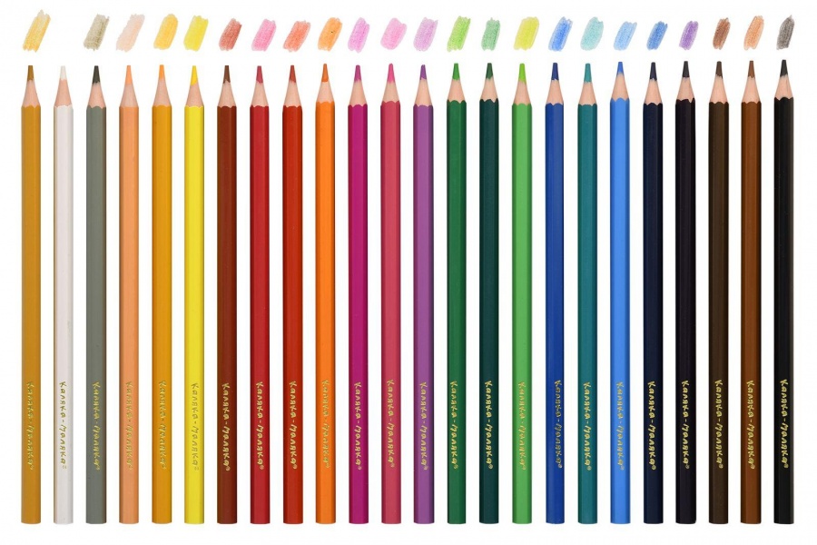 Карандаши цветные 24 цвета Каляка-Маляка (d=3мм, станд. грифель, 6гр, пластик) (КПКМ24Б)