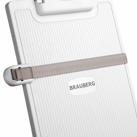 Держатель для бумаг Brauberg, на струбцине, серый (510195)