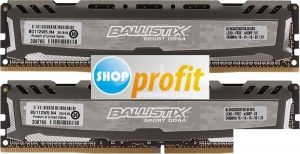 Модуль памяти (комплект) DIMM 2x4096Mb Crucial Ballistix Sport LT BLS2C4G4D240FSB, DDR4, 2400MHz, Retail (BLS2C4G4D240FSB)