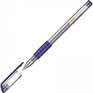 Ручка гелевая Attache Gelios-010 (0.5мм, синий, резиновая манжетка) 1шт.