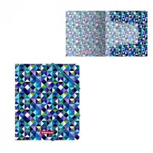 Папка на резинках пластиковая Erich Krause Cubes (А5, 5мм, до 300 листов) с рисунком (47212)