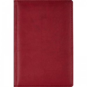 Ежедневник недатированный А5 Attache (180 листов) обложка кожзам, бордовый