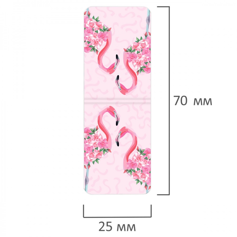 Закладка для книг магнитная Brauberg &quot;Flamingo&quot;, 35x25мм, набор 6шт., 8 уп. (113165)