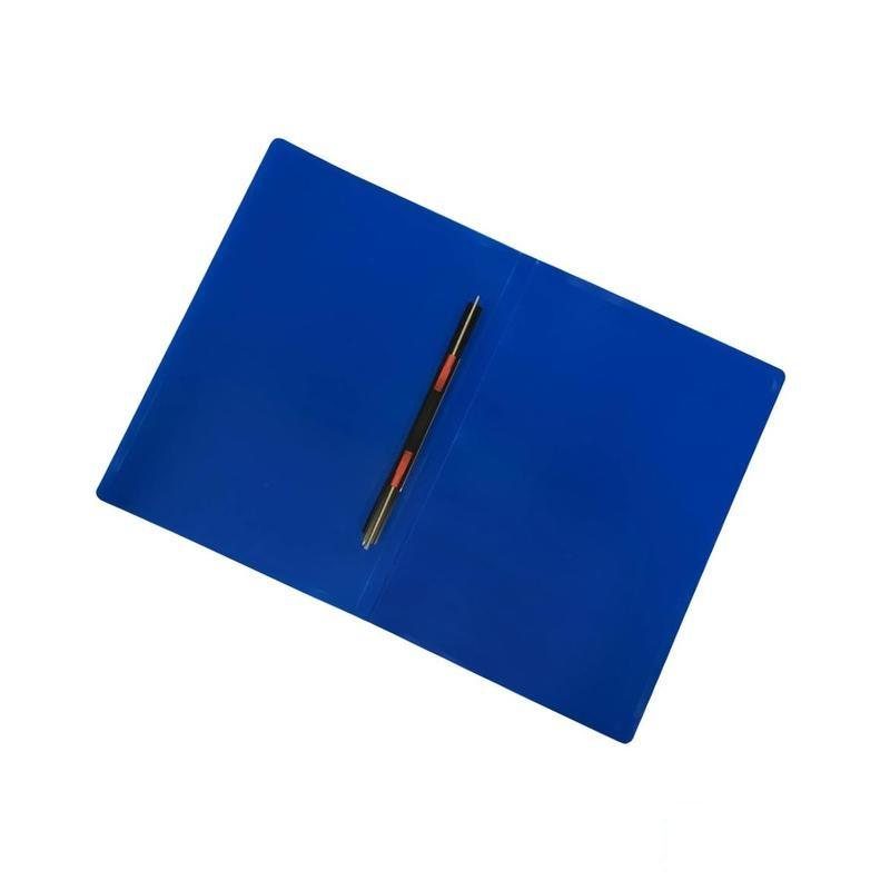Папка-скоросшиватель с пружинным механизмом Attache Economy (А4, до 120л., пластик) синяя, 1шт.