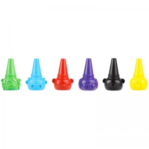 Мелки пластиковые 6 цветов Мульти-Пульти "Зверята", на палец, картон, 24 уп. (308911)