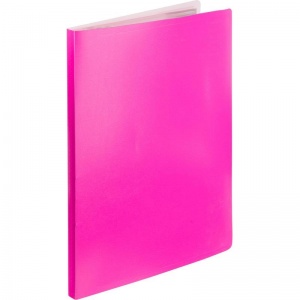 Папка файловая 40 вкладышей Attache Neon (А4, 15мм, пластик) розовая, 25шт.