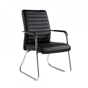 Конференц-кресло EChair 806 VPU, кожзам, черный, 1шт.