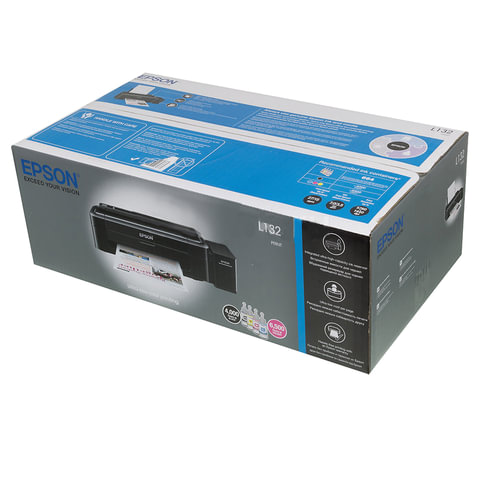 Принтер струйный Epson L132, черный, USB (C11CE58403)