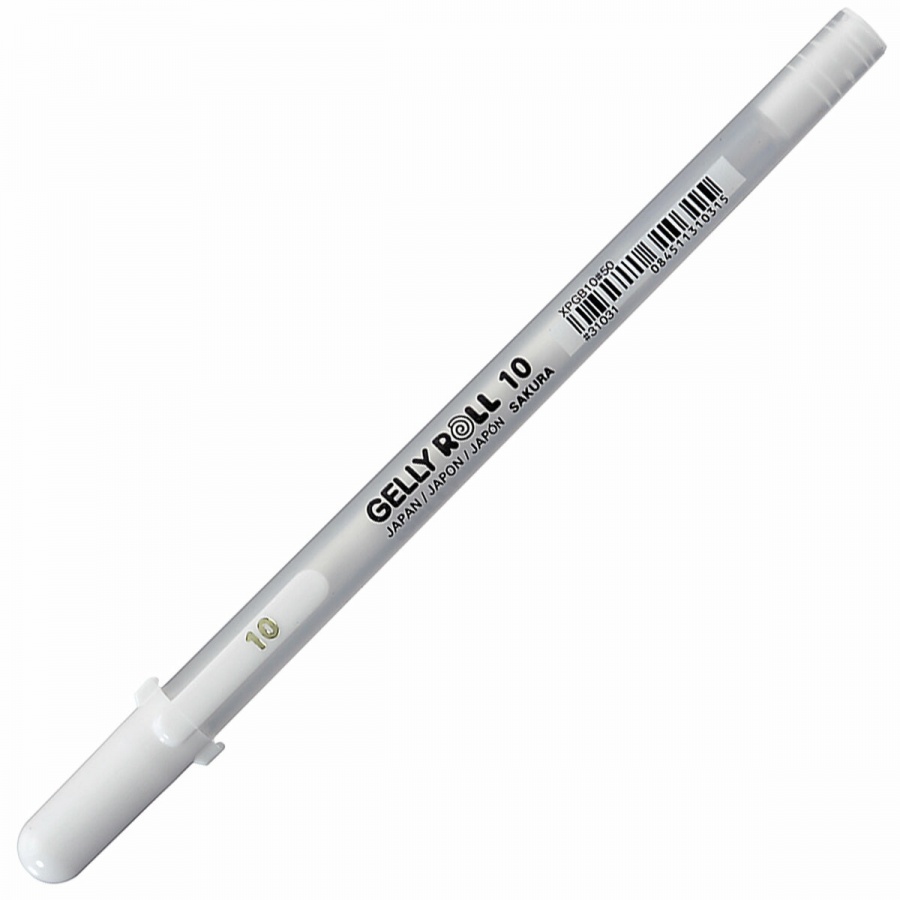 Ручка гелевая Sakura Gelly Roll (0.5мм, белый) (XPGB10#50), 12шт.