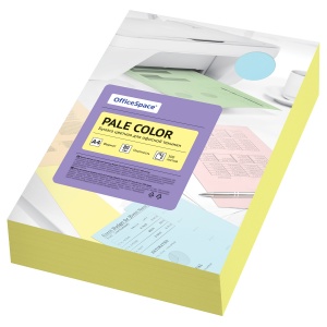 Бумага цветная А4 OfficeSpace Pale Color, пастель желтая, 80 г/кв.м, 500 листов (356859)