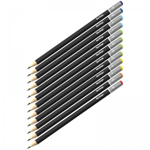 Набор чернографитных (простых) карандашей Berlingo (3H-3В, без ластика, заточенные) 12шт., 12 уп. (BS01212)