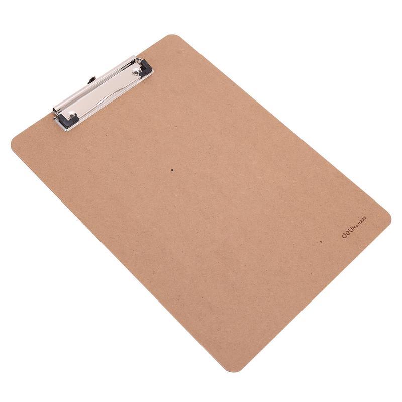 Папка-планшет Deli (A4, до 60 листов, пластик, с зажимом) бежевая, 24шт.