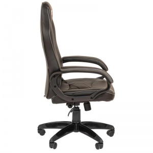Кресло игровое Easy Chair 687 TPU, экокожа серая/черная, пластик