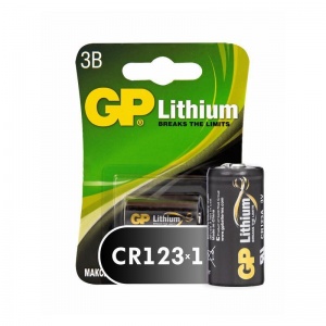Батарейка GP Lithium CR123A (3 В) литиевая (блистер, 1шт.) (CR123A-BC1)